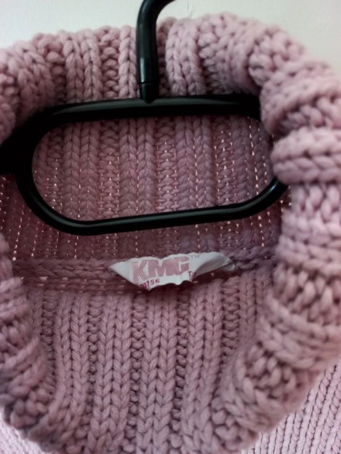 Pull rose col roulé - photo numéro 4