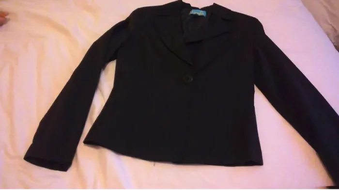 Veste noire legerement plastifie T 40