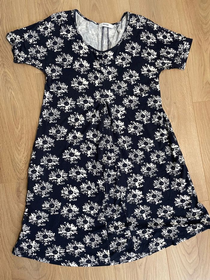 Robe été coton bleu marine Myrine taille M - photo numéro 2