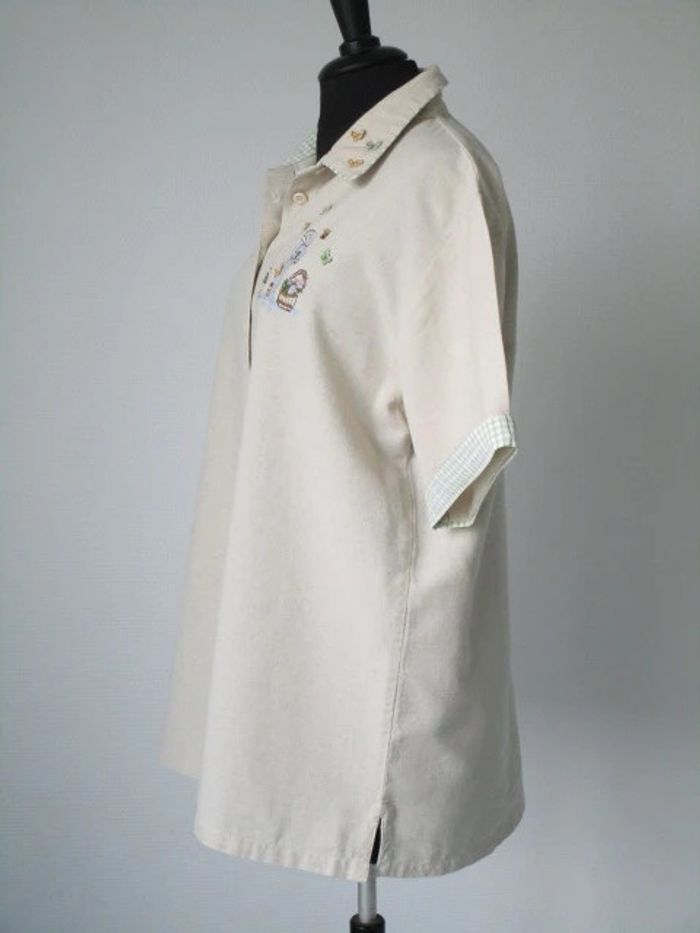 Chemise beige vintage pompe à eau 44 TBE - photo numéro 7