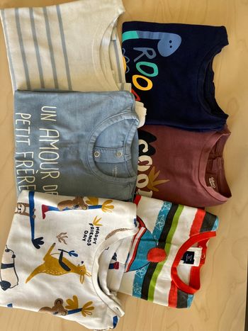 Lot de 6 tee-shirts manches longues garçon 18mois