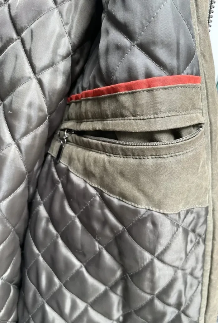 Manteau Jacket B Stone Micro khaki green Mens Size 54 - photo numéro 11