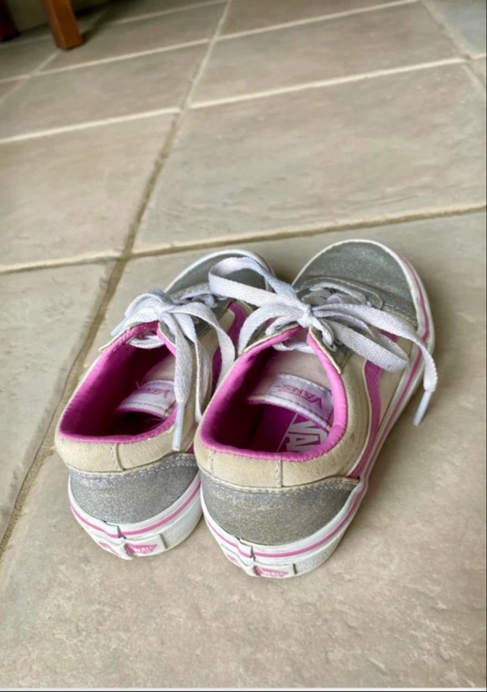 Vans enfant taille 29 rose et paillette - photo numéro 3