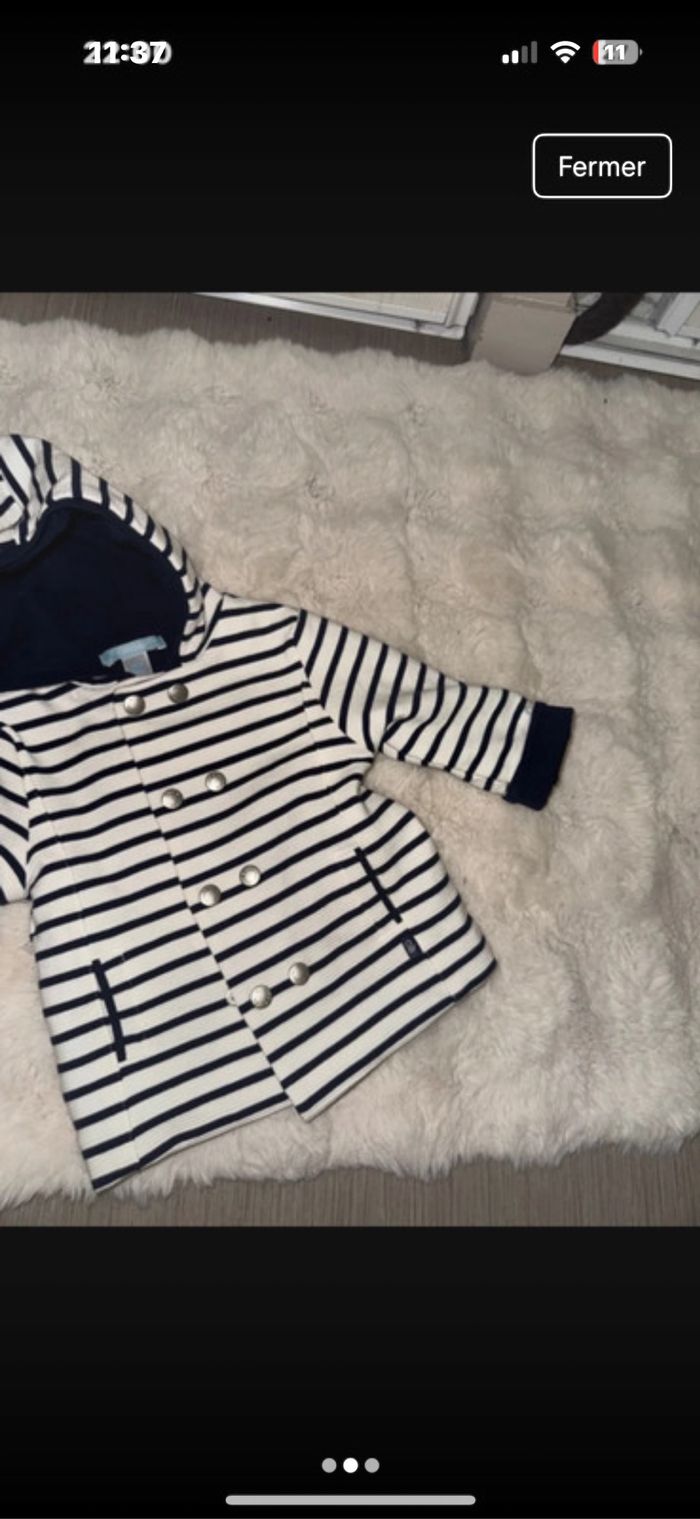 Veste  gilet à capuche obaibi 6 mois - photo numéro 3