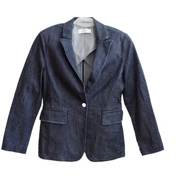 veste blazer en jeans non doublée coupe légèrement cintrée marque gerry weber