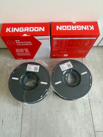 Lot 2 bobines ABS blanc kingroon 1kg