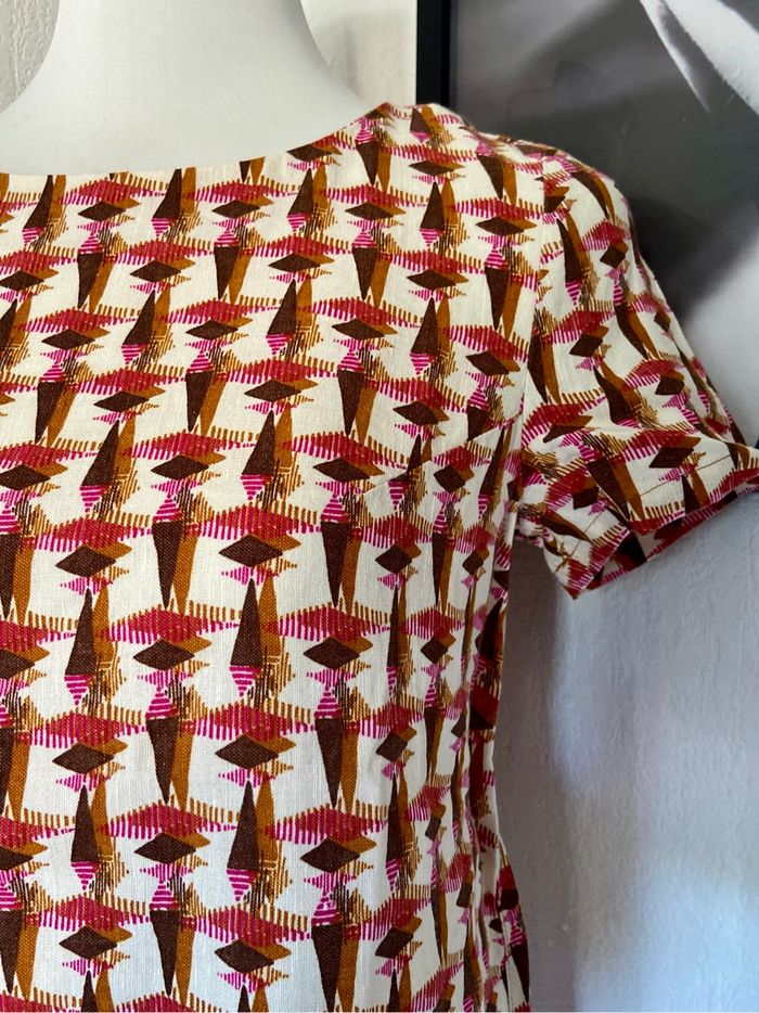 Blouse style wax T36 Promod contient du lin - photo numéro 3