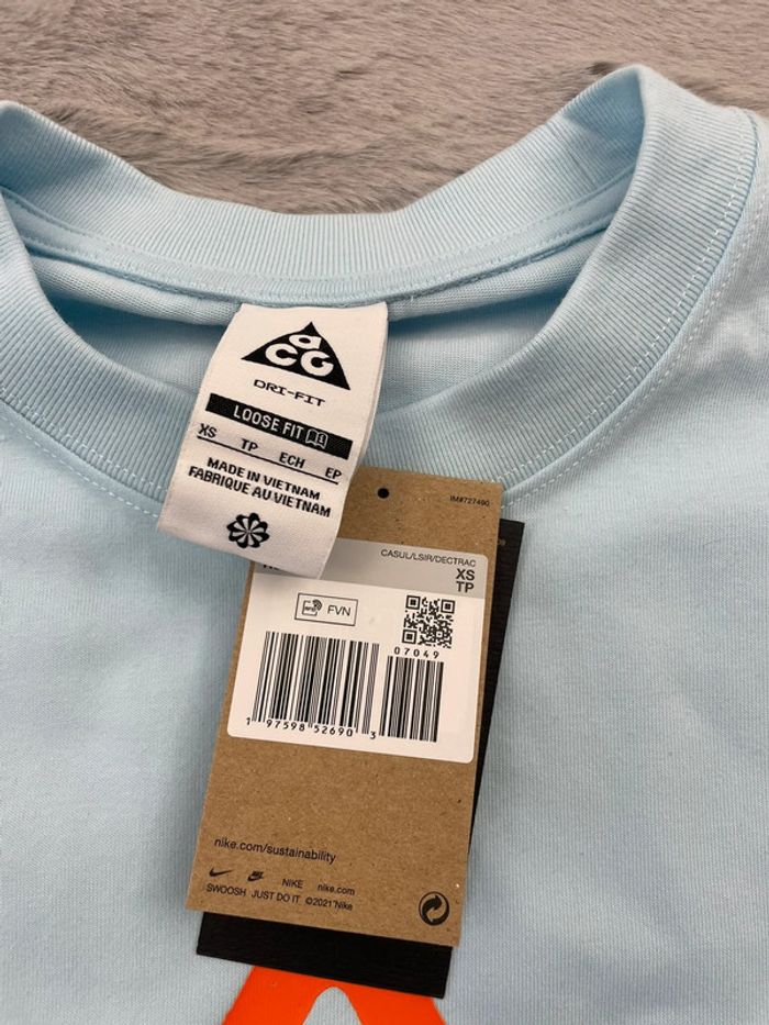 T-shirt Nike ACG oversize bleu - Taille XS - photo numéro 6