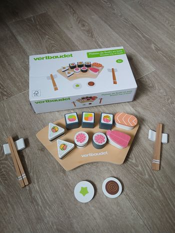 Jouet plateau sushis vertbaudet en bois