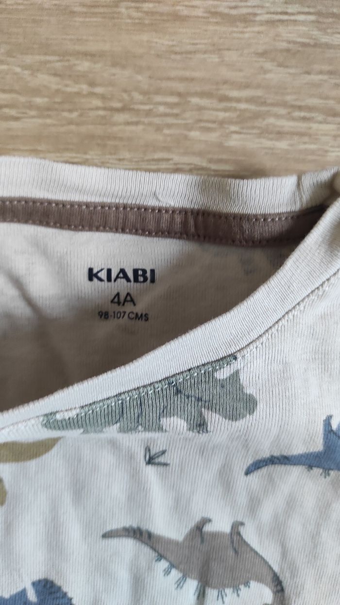 Pyjama manches longues dinosaure Kiabi taille 4 ans - photo numéro 3