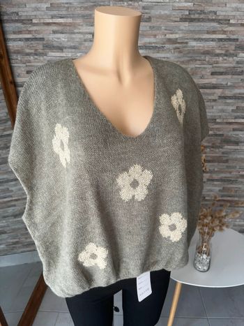 Pull manches courtes kaki