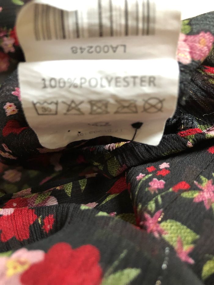 Chemise noire fleurie Fil or 42 la city - photo numéro 4