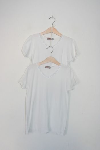 Lot de 2 maillots de corps blanc Samar 12 ans