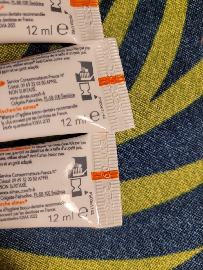 Lot de 4 tubes elmex enfant petit format dentifrice - photo numéro 4