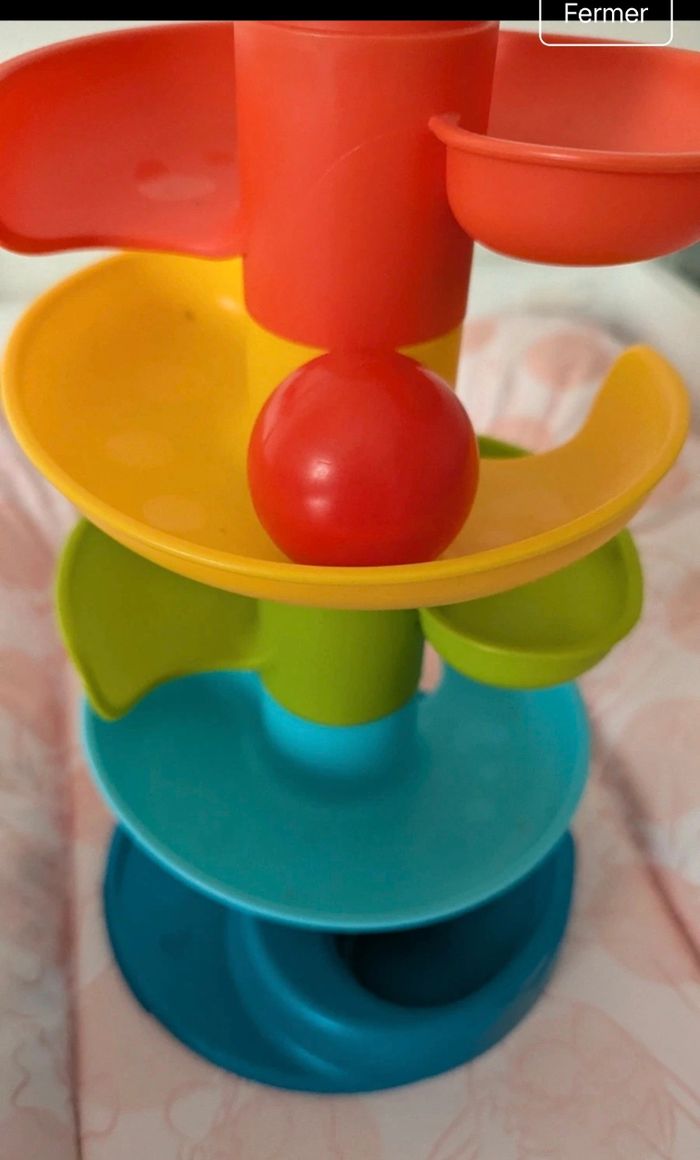 Tour spirale à balles + 2 balles à bille