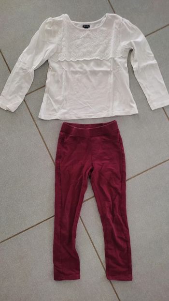 Ensemble T-shirt ML / jegging Kiabi T.6A