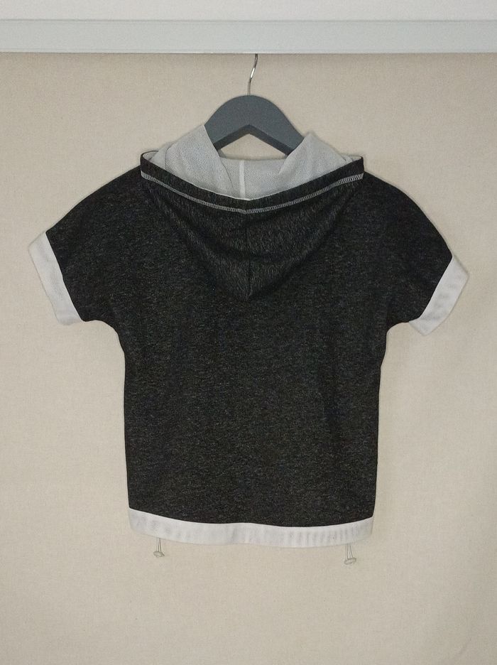 🖤 T-shirt à capuche Jennyfer – Fille – Taille S – Noir & Blanc - photo numéro 4