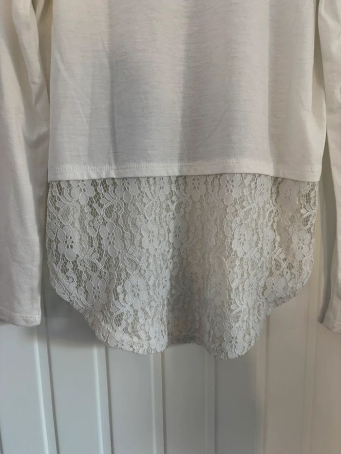 Tee-shirt manche longue dentelle Mudd XS - photo numéro 10