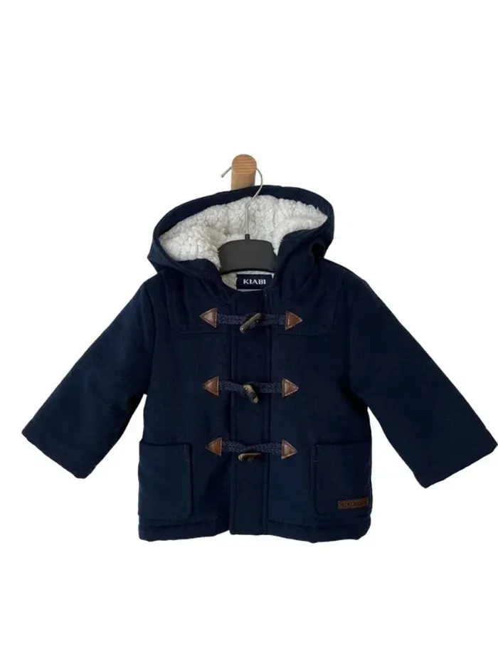 Manteau bleu marine (intérieur effet mouton) - Kiabi 6 mois - photo numéro 2