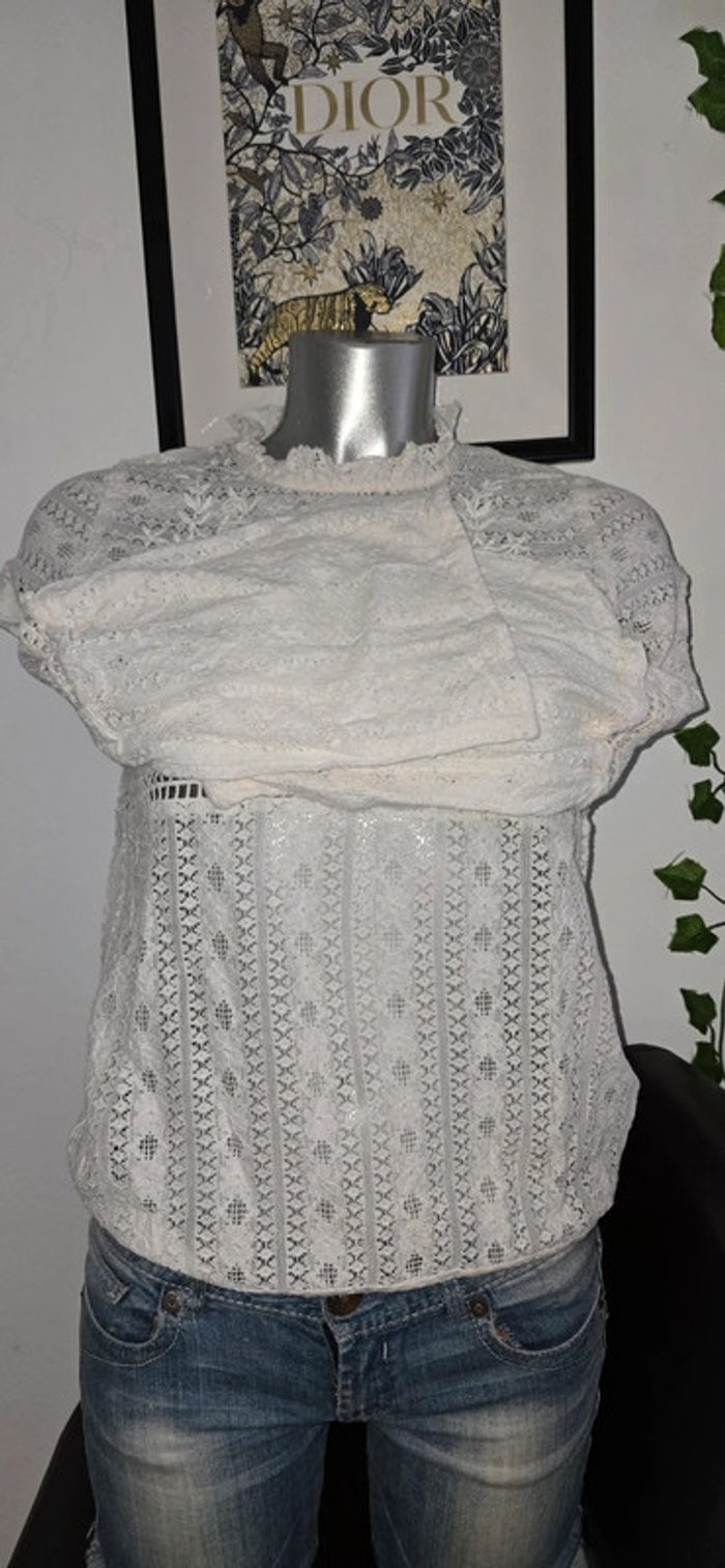 Haut en Dentelle Blanche Jolie Jolie Petits Jours Taille XS - photo numéro 2
