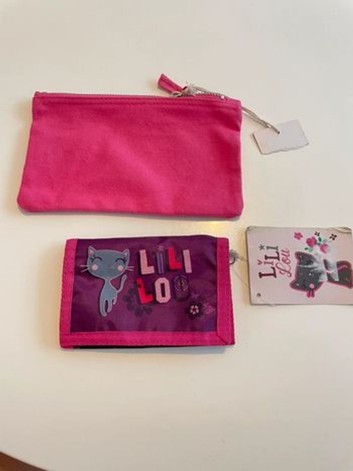 2 petits portes monnaies enfants rose