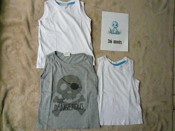 Lot de 3 débardeurs 36 mois