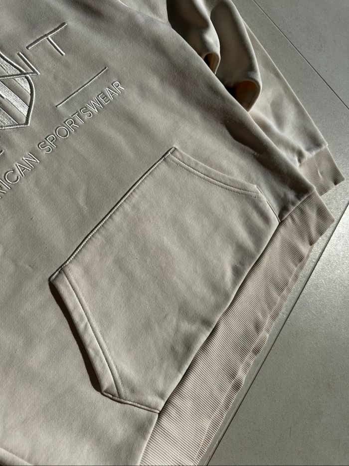 Sweat à capuche Gant Beige taille S 👕 - photo numéro 6