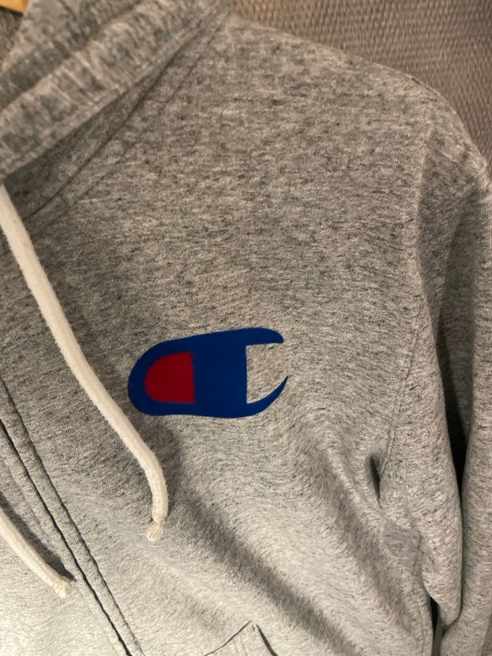 Sweat à capuche, zippé, champion taille M - photo numéro 5