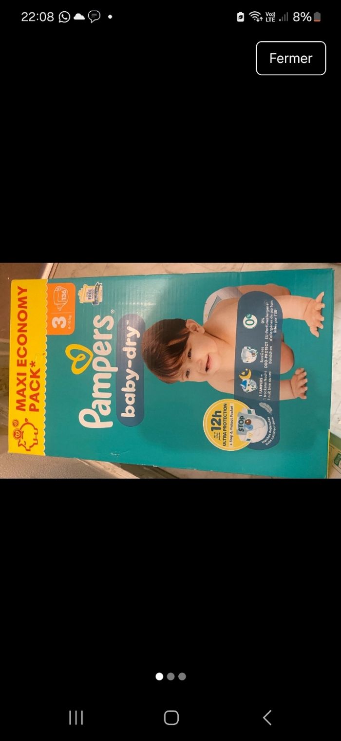 Couches pampers Méga pack