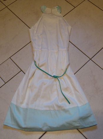 Robe crème et verte Promod, taille S