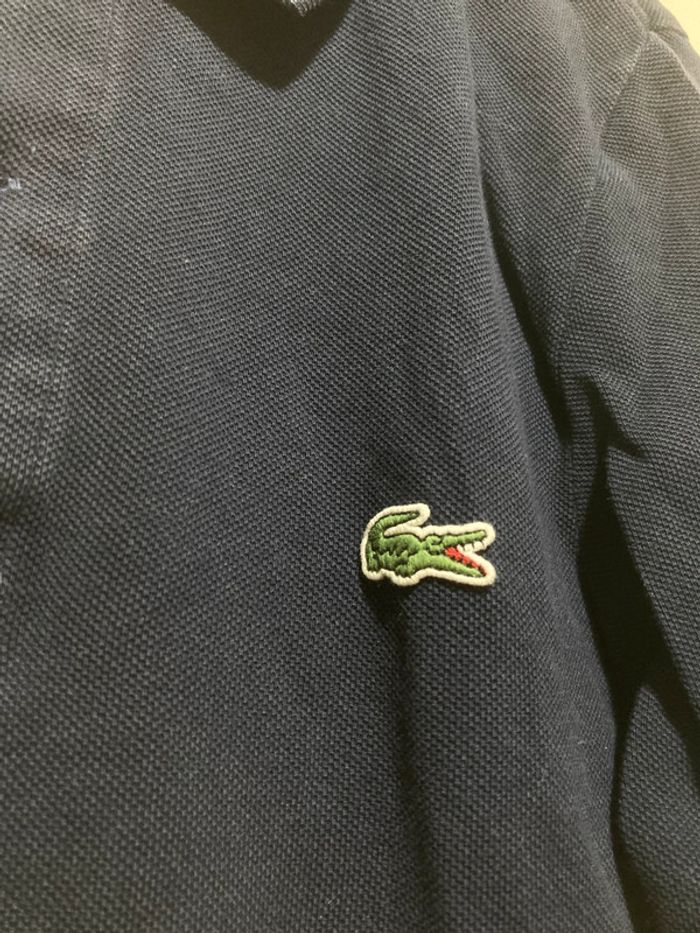 🟦 Polo Lacoste manches longues – Bleu marine – Taille 2 (équiv. S/M) - photo numéro 4