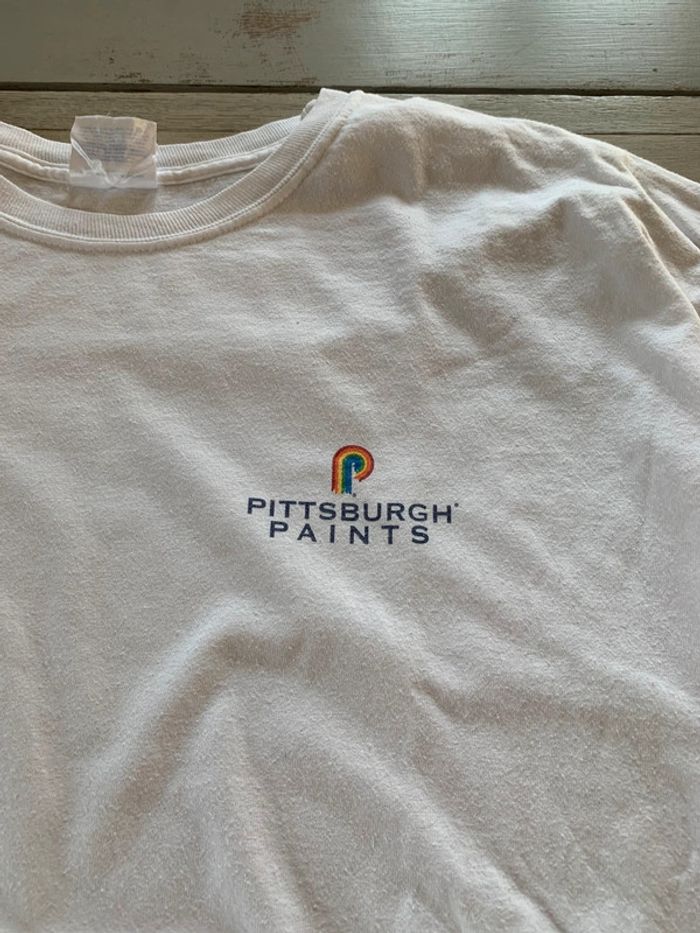 Tee shirt blanc printed « Pittsburgh Saints » Heavyweight - photo numéro 2