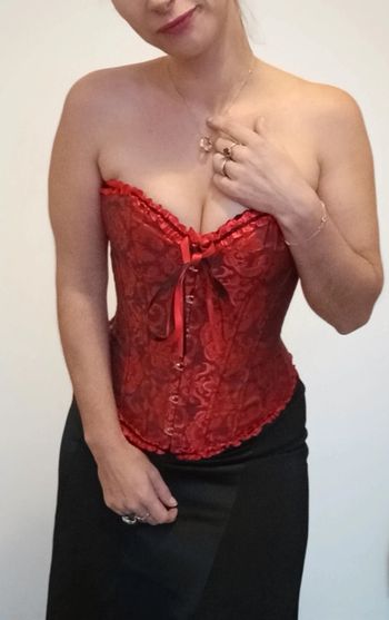 Bustier corseté baroque dentelle 38