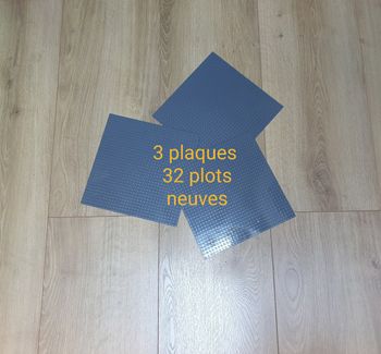 Plaques pour lego 32 plots gris construction jeu enfant