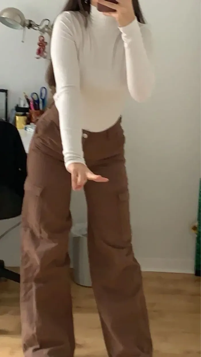 Pantalon cargo taille haute - photo numéro 3