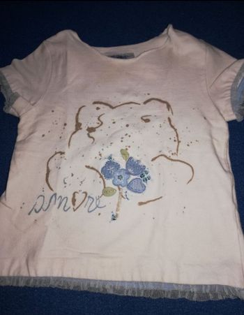 Tee shirt manches courtes fille 3 mois