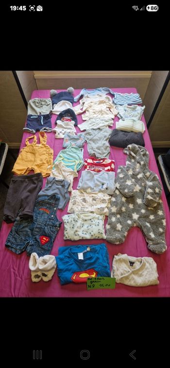 Lot vêtements 1mois garçon N8