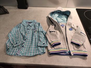 Lot bébé Sergent Major chemise et gilet assorti : 6 mois
