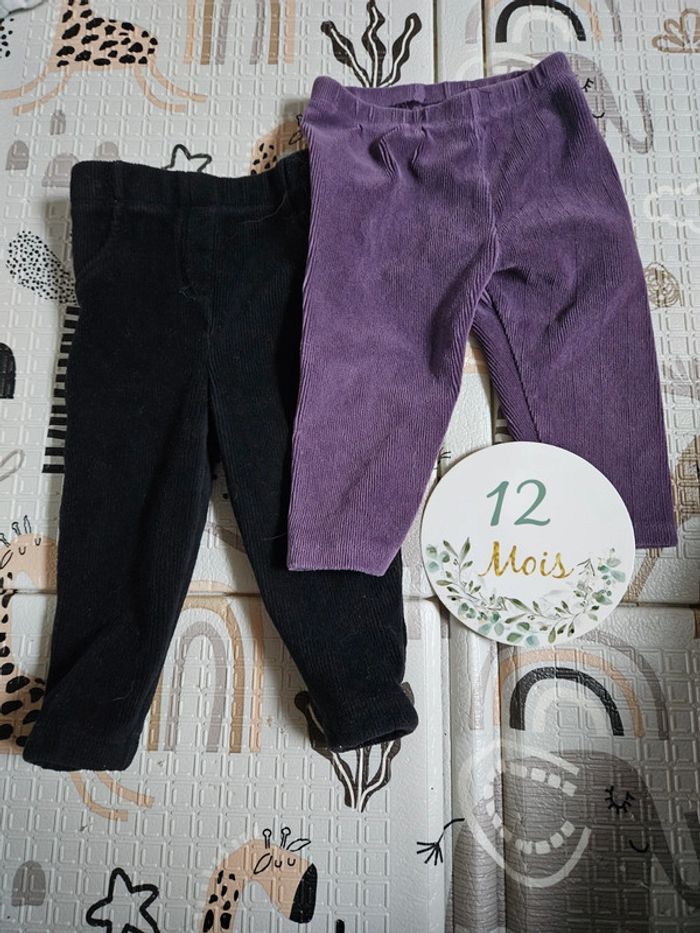 2 pantalons chauds 12 mois