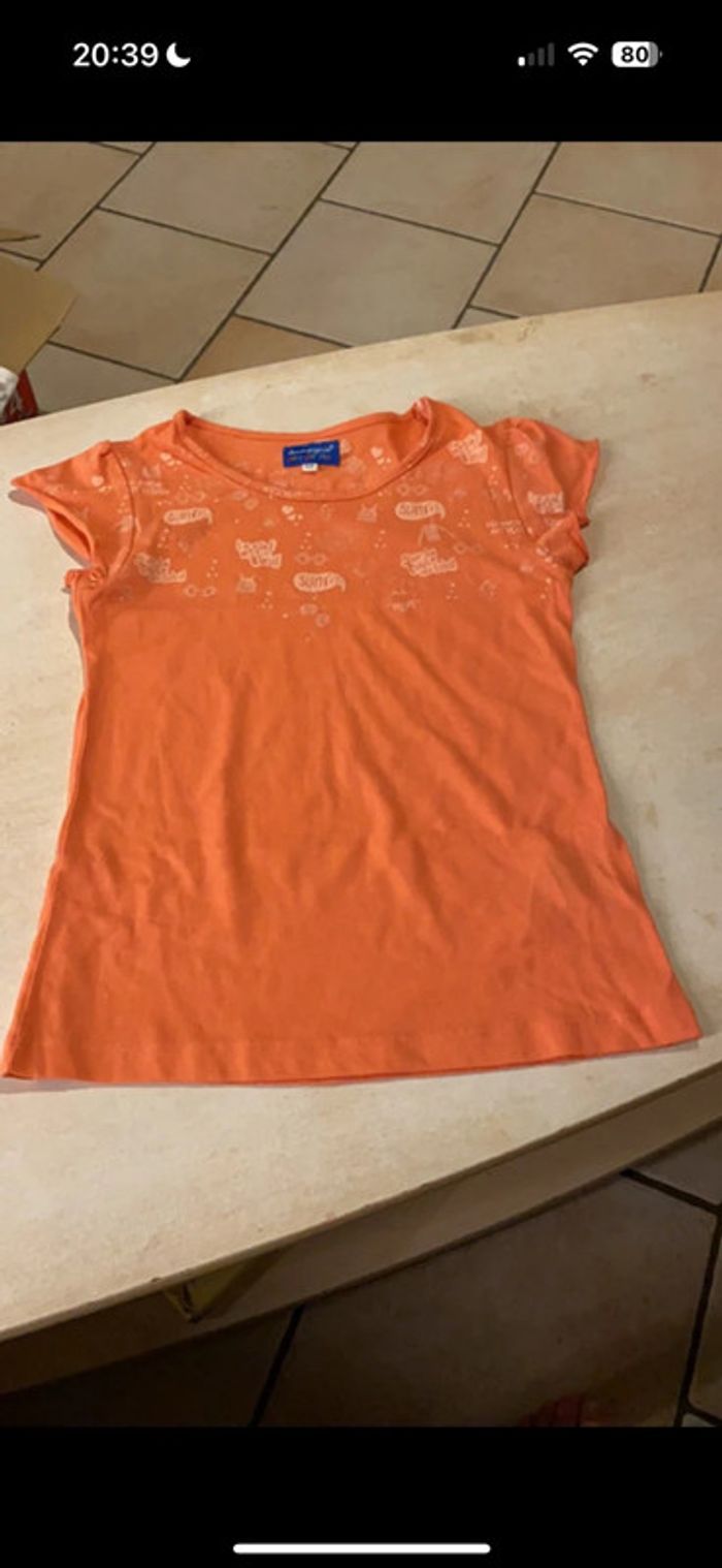 T-shirt orange la compagnie des petits 8 ans