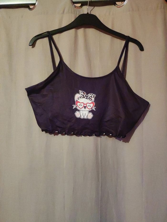 Crop top débardeur court xl
