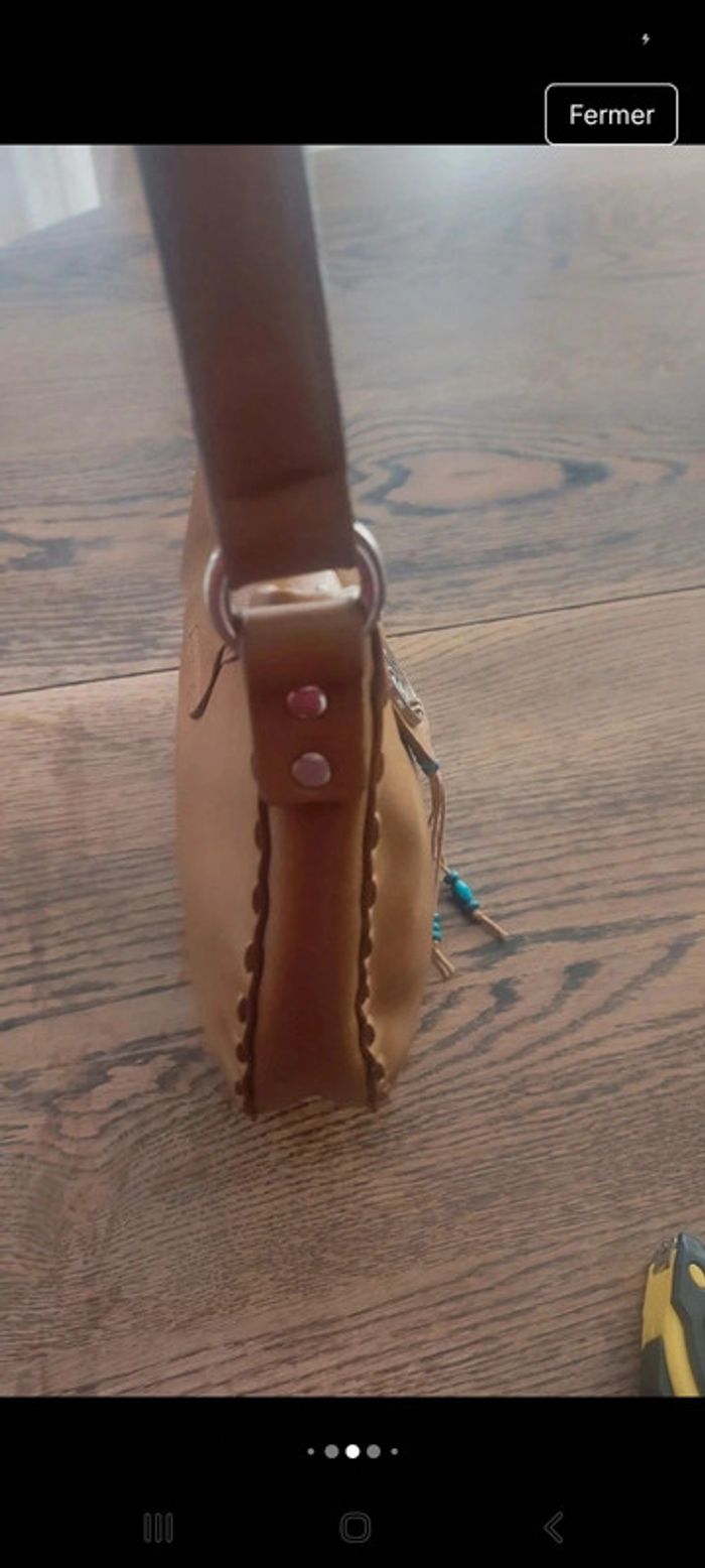 Jolie Sac á main Gian Marco Venturi marron - photo numéro 7