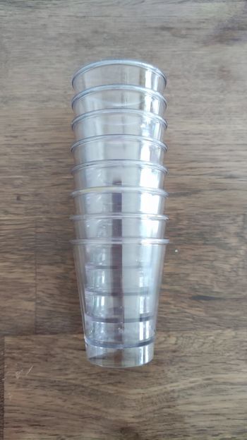 8 verrines transparents empilable