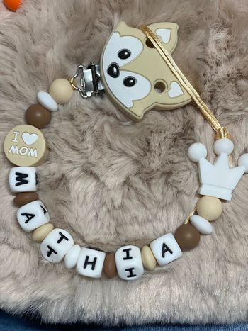 Attache tétine renard