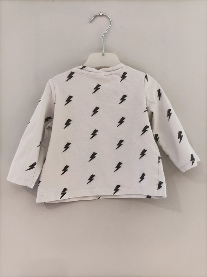 t-shirt manches longues tex blanc 18mois - photo numéro 3