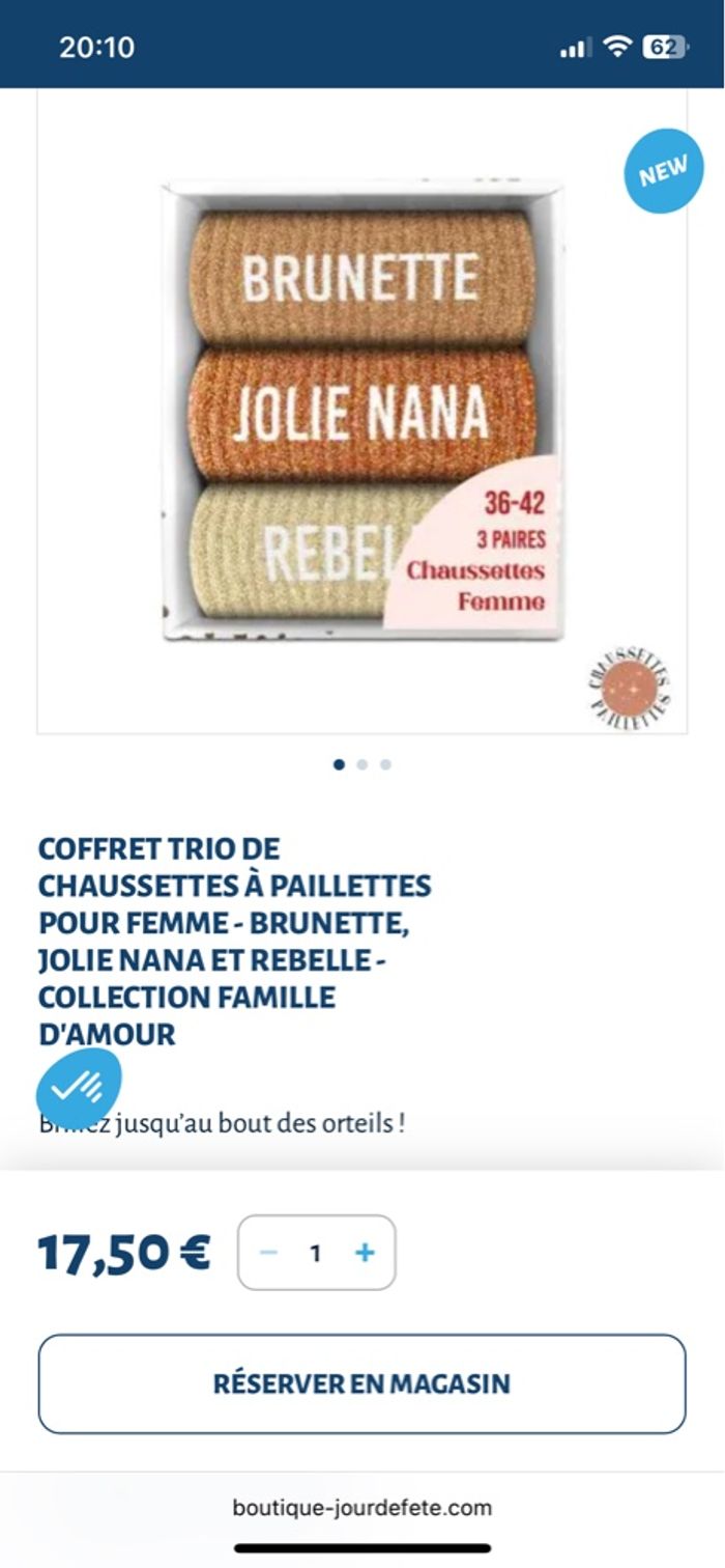 Trio chaussettes paillettes - photo numéro 2