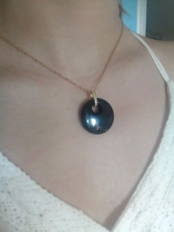 Collier obsidienne