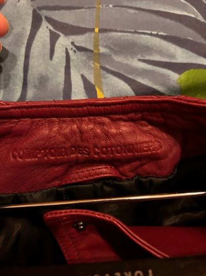 ✨ Veste motarde en cuir bordeaux Comptoir des Cotonniers – Taille XS ✨ - photo numéro 7