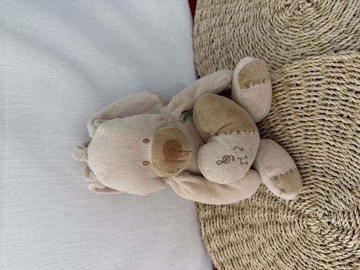 NICOTOY SOS DOUDOU LAPIN ECRU COEUR BEIGE MUSICAL - photo numéro 2