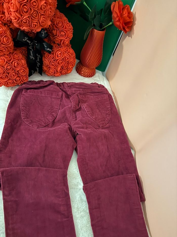 Pantalon velours côtelé bordeaux – Taille 12 ans – 5€ - photo numéro 3